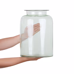 Flower Vase VINDALOO Glass 35 cm Light Green