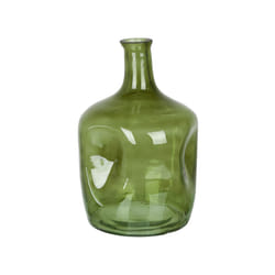 Glass Flower Vase 30 cm Green KERALA