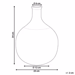 Flower Vase ACHAAR Glass 34 cm Olive Green