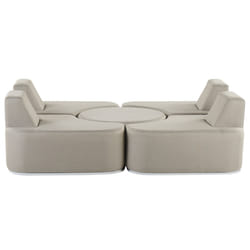 Garden Lounge Set with Table 4 Seater FABRO Modular Light Grey