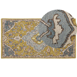 Wool Area Rug  80 x 150 cm Yellow and Blue MUCUR