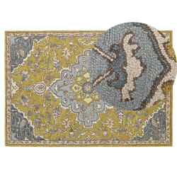 Wool Area Rug  140 x 200 cm Yellow and Blue MUCUR