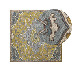 Wool Area Rug 200x 200 cm Yellow and Blue MUCUR