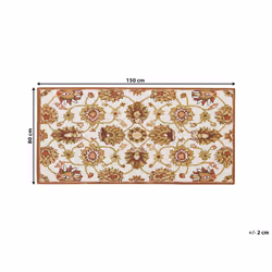 Wool Area Rug 80 x 150 cm Beige and Brown EZINE