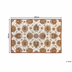 Wool Area Rug 140 x 200 cm Beige and Brown EZINE