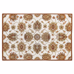 Wool Area Rug 140 x 200 cm Beige and Brown EZINE