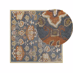Wool Area Rug 200 x 200 cm Multicolour UMURLU