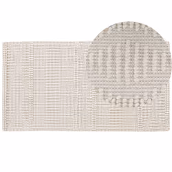 Wool Area Rug 80 x 150 cm Light Beige LAPSEKI