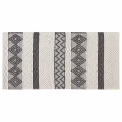 Wool Area Rug 80 x 150 cm Beige and Grey DAVUTLAR