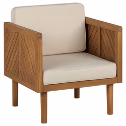 Garden Armchair BARATTI Acacia Wood Brown