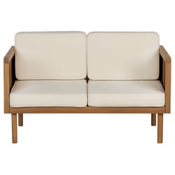 Garden Sofa 2 Seater BARATTI Acacia Wood Brown