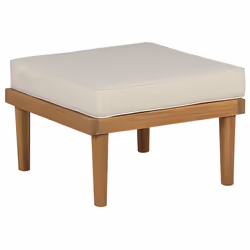 Garden Ottoman BARATTI Acacia Wood Brown