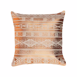Cotton Cushion Geometric Pattern 50 x 50 cm Copper OUJDA