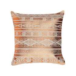 Cotton Cushion Geometric Pattern 50 x 50 cm Copper OUJDA