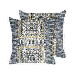 Set of 2 Cotton Cushions Geometric Pattern 50 x 50 cm Multicolour SIDI