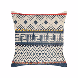 Set of 2 Cotton Cushions Geometric Pattern 50 x 50 cm Multicolour SOUK