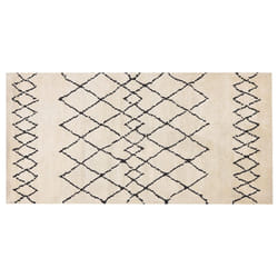 Area Rug 80 x 150 Beige and Black HAVSA