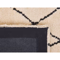 Area Rug 80 x 150 Beige and Black HAVSA