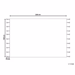 Cotton Area Rug 140 x 200 cm Black and White AGADIR