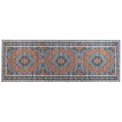 Runner Rug 70 x 200 cm Blue and Orange MIDALAM