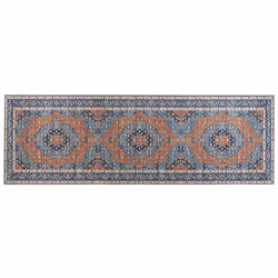 Runner Rug 80 x 240 cm Blue and Orange MIDALAM