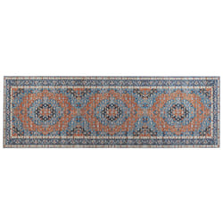 Runner Rug 80 x 240 cm Blue and Orange MIDALAM