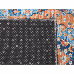 Runner Rug 80 x 240 cm Blue and Orange MIDALAM