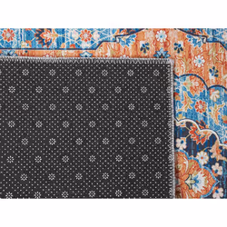 Runner Rug 80 x 300 cm Blue and Orange MIDALAM
