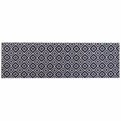 Runner Rug 60 x 200 cm Black and White KARUNGAL