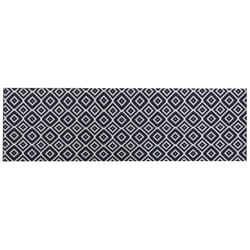 Runner Rug 60 x 200 cm Black and White KARUNGAL