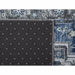 Runner Rug 80 x 300 cm Grey and Blue KOTTAR