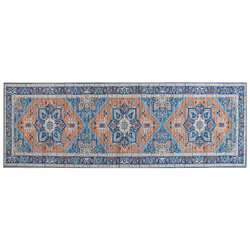 Runner Rug 70 x 200 cm Blue and Orange RITAPURAM