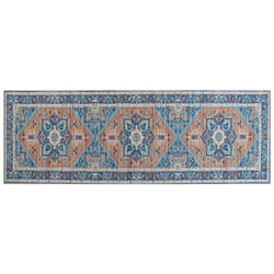 Runner Rug 70 x 200 cm Blue and Orange RITAPURAM