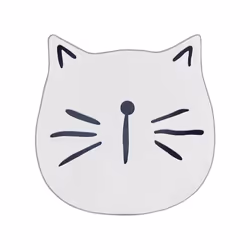 Kids Rug Cat Print 100 cm White KITTY