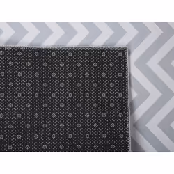Runner Rug 70 x 200 cm White and Grey SAIKHEDA