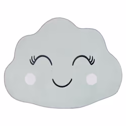 Kids Rug Cloud Print 90 x 120 cm Green CUMULUS