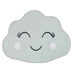 Kids Rug Cloud Print 90 x 120 cm Green CUMULUS