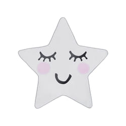 Kids Rug Star Print 120 x 120 cm White SIRIUS