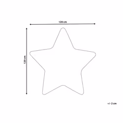 Kids Rug Star Print 120 x 120 cm White SIRIUS