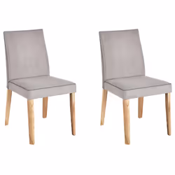 Set of 2 Dining Chairs PHOLA Grey