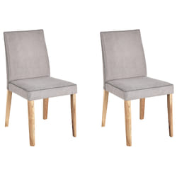 Set of 2 Dining Chairs PHOLA Grey