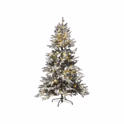 Snowy Christmas Tree Pre-Lit 180 cm White MIETTE