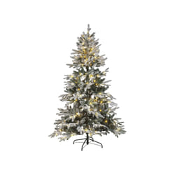 Snowy Christmas Tree Pre-Lit 180 cm White MIETTE