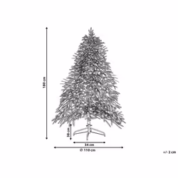 Snowy Christmas Tree Pre-Lit 180 cm White MIETTE