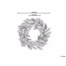 Pre-Lit Frosted Christmas Wreath 40 cm Green WAPTA