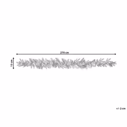 Pre-Lit Frosted Christmas Garland 270 cm Green WAPTA