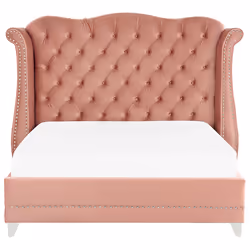 Bed Velvet AYETTE 160 x 200 cm (EU King Size) Pink