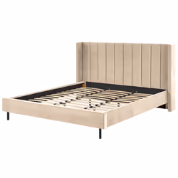 Bed Velvet VILLETTE 180 x 200 cm (EU Super King) Beige - Additional view 5