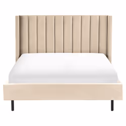 Bed Velvet VILLETTE 140 x 200 cm (EU Double) Beige - Additional view 5