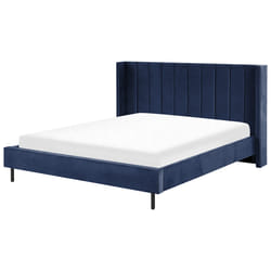 Bed Velvet VILLETTE 180 x 200 cm (EU Super King) Navy Blue